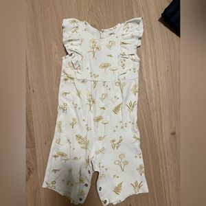 Pehr Sleevless flutter romper Botanica